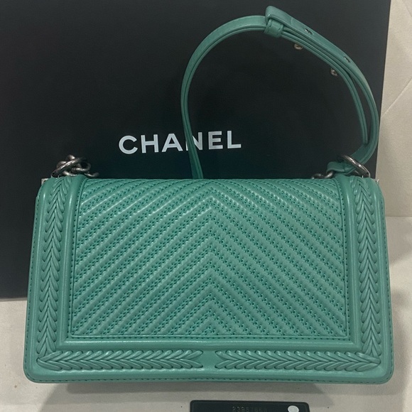 Rare🔥Chanel Limited Edition Braided Trim Medium Boy Bag - Picture 6 of 12